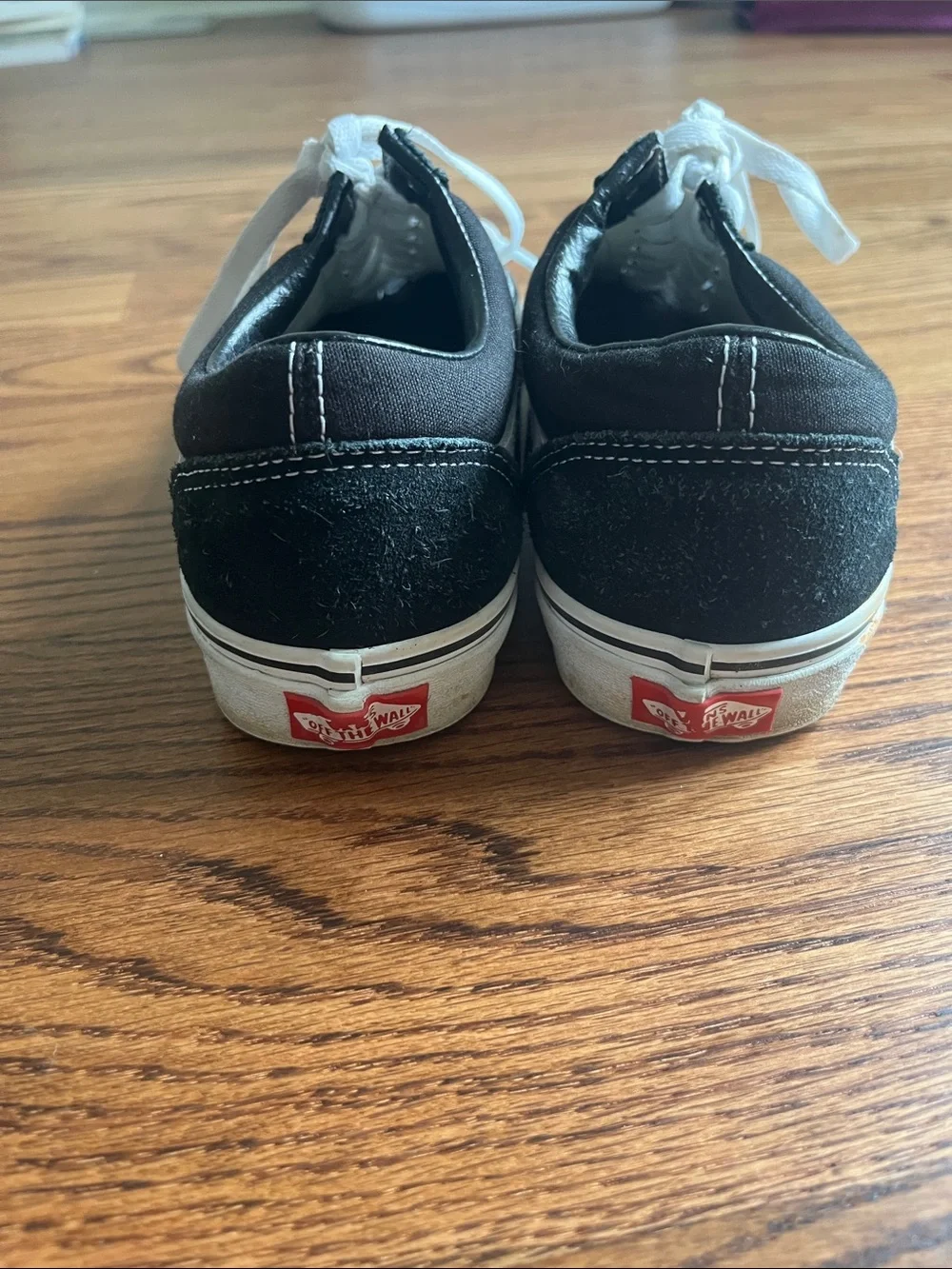 Vans Black and White Low-Top Skate Sneakers